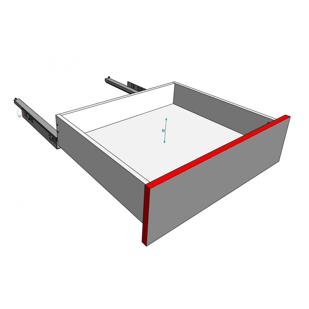 Направляющие скр.мон.Hettich Quadro 25 с дов. час.выдвижения